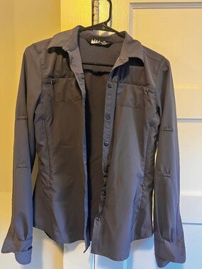 REI purple Sahara shirt XS